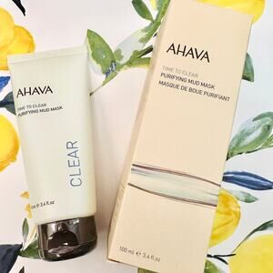 AHAVA NEW Time to Clear Purifying Mud Mask – Full Size 3.4 OZ